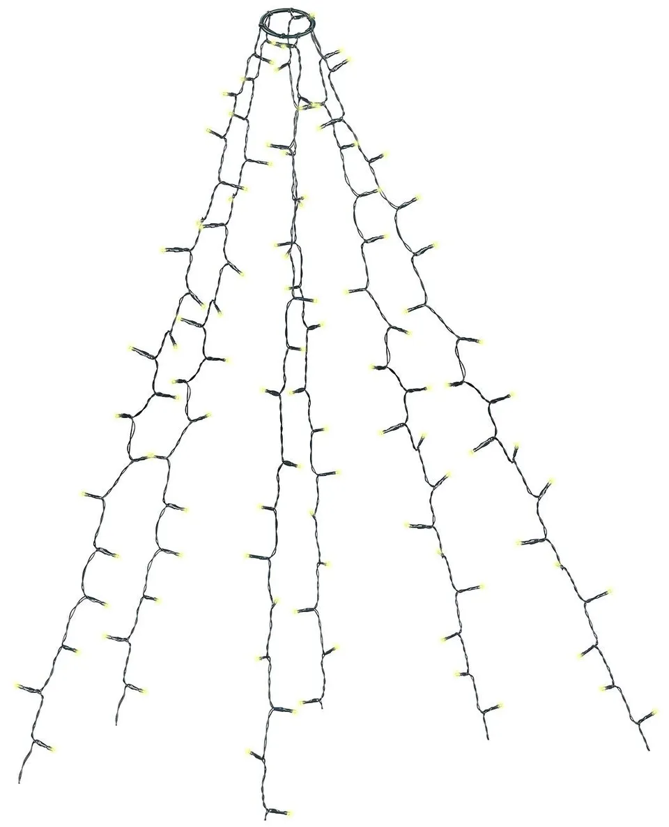 Lunartec Licht-Dekoration Christbaum-Überwurf 180 LEDs warmweiß IP44