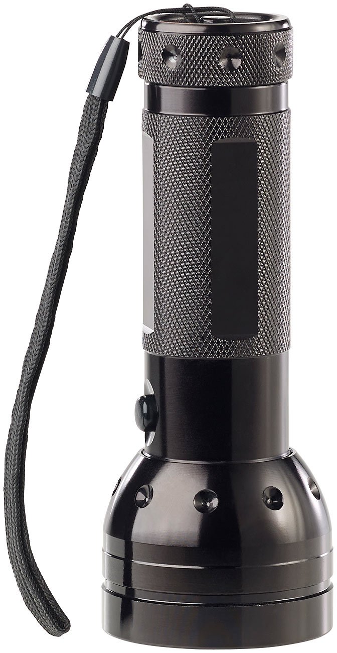 Lunartec UV-Taschenlampe 51 LEDs Geldscheinprüfer Batterie