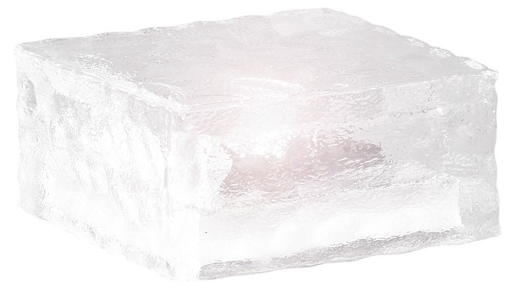 Lunartec Außenbeleuchtung Solar-Glasbaustein 10x10cm warmweiß