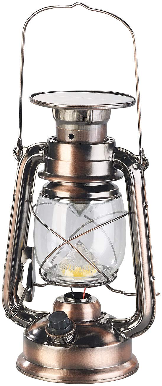 Lunartec Außenbeleuchtung Solar-Sturmlampe 4er-Set bronze 200lm