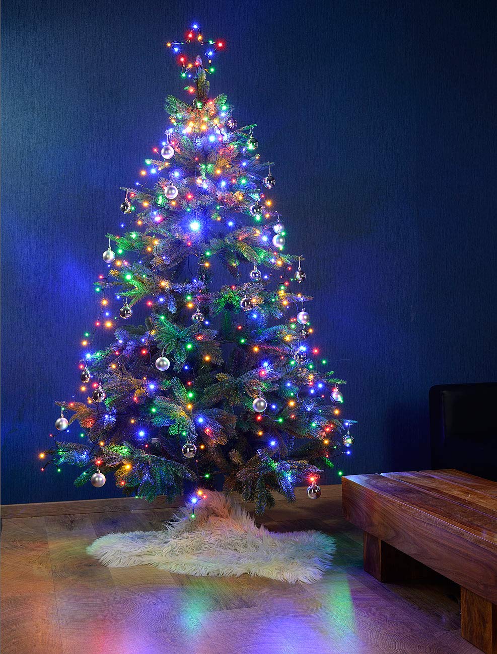 Lunartec Licht-Dekoration Weihnachtsbaum-Überwurf 320 LEDs App