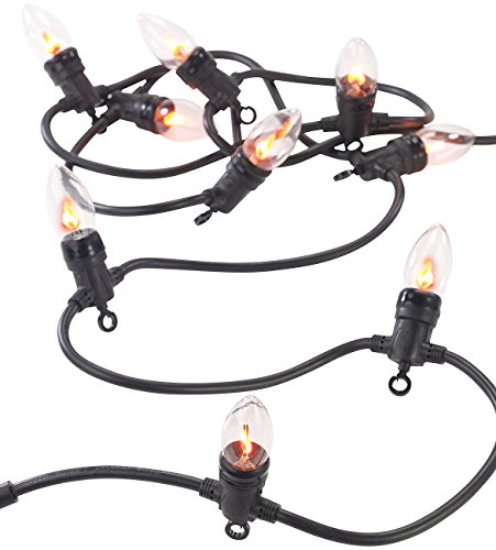 Lunartec Licht-Dekoration Lichterkette Flammen-Optik 10 Birnen 4,2m