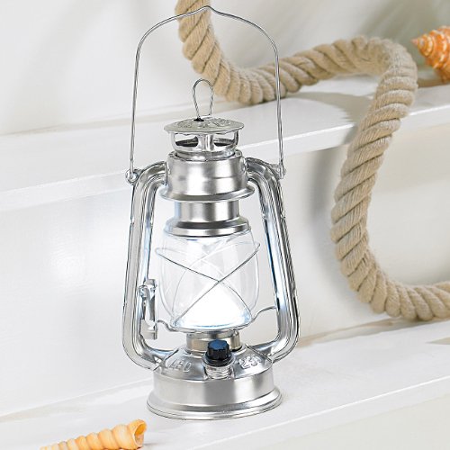 Lunartec LED-Sturmlampe silbern dimmbar 42 lm batteriebetrieben