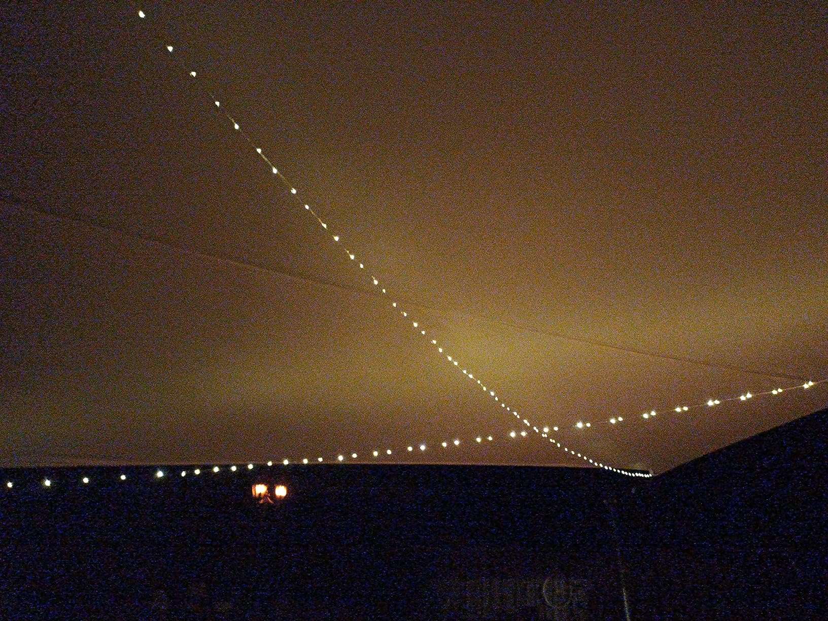 Bxroiu Lichterkette Solar 10m 100 LED warmweiß 2 Stück