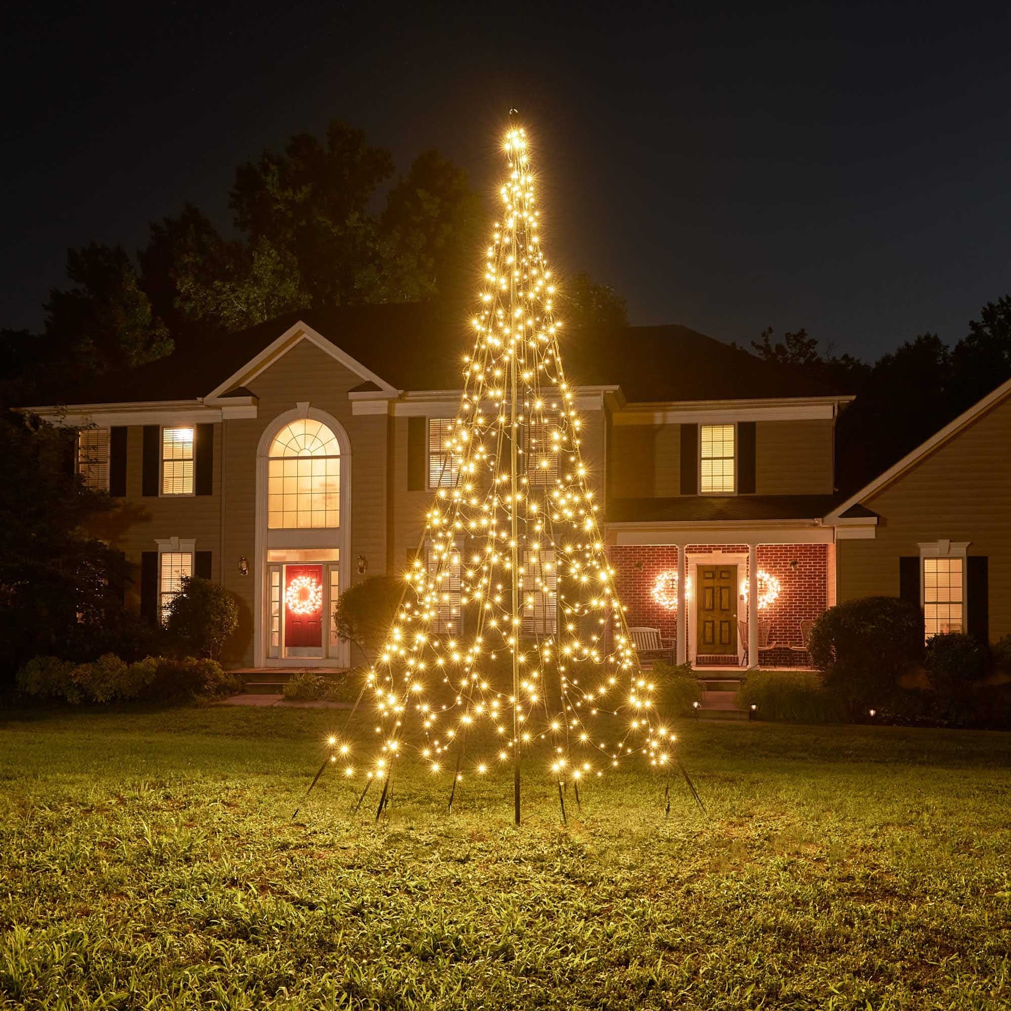 Fairybell Standard 4 m Lichterbaum 640 LED Warmweiß mit Mast
