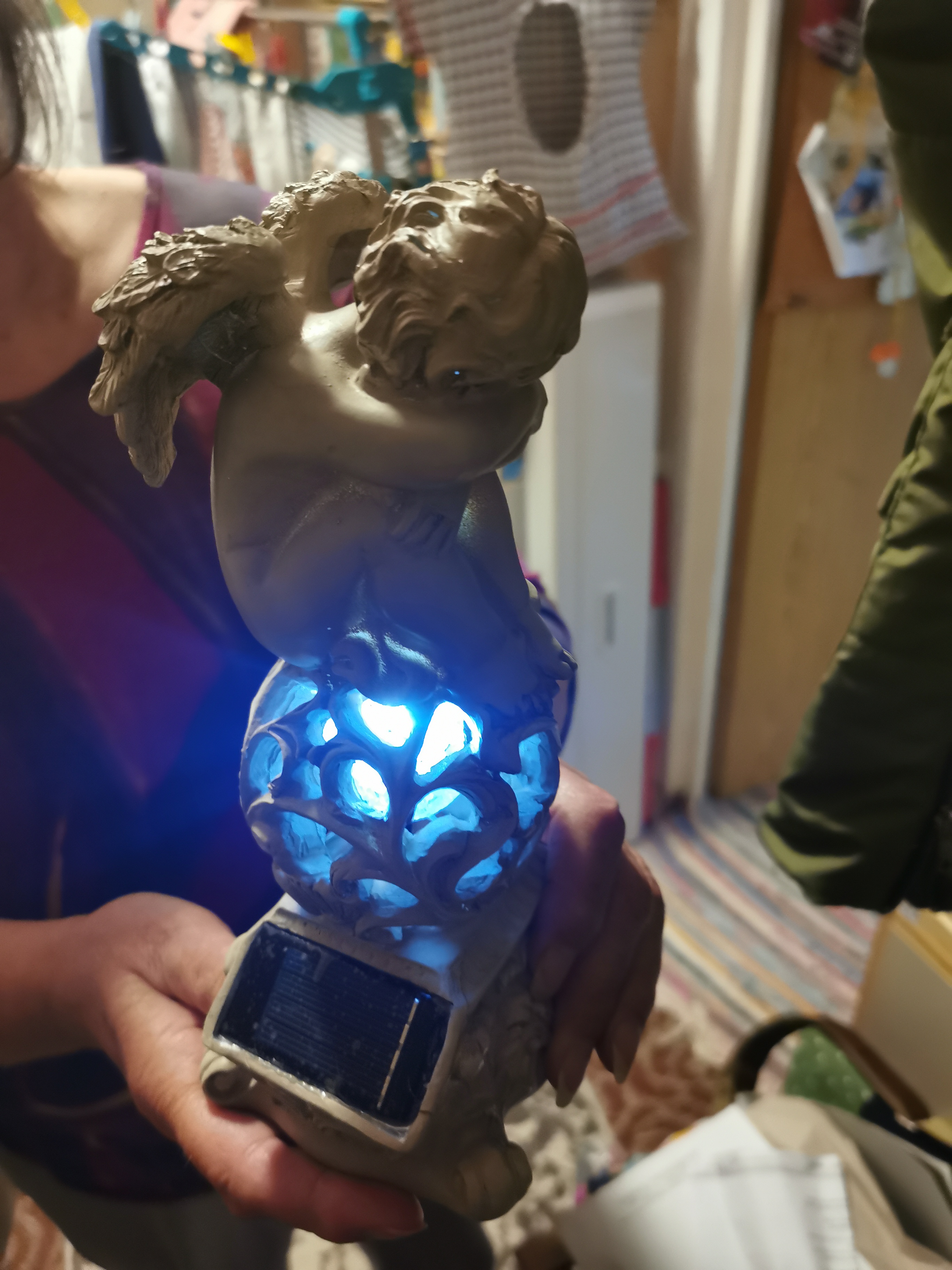 Lunartec Licht-Deko Engel Solar-LED 25cm Polyresin