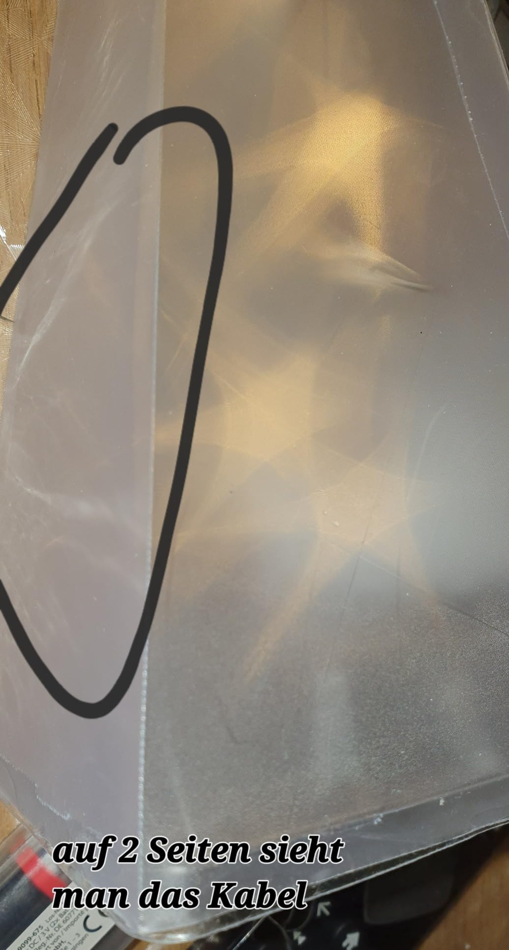 Lunartec Licht-Dekoration Hologramm-Pyramide 31cm warmweiß
