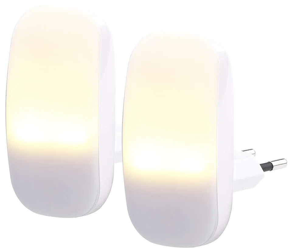 Lunartec Innenbeleuchtung Nachtlicht Steckdose 2er-Set Sensor