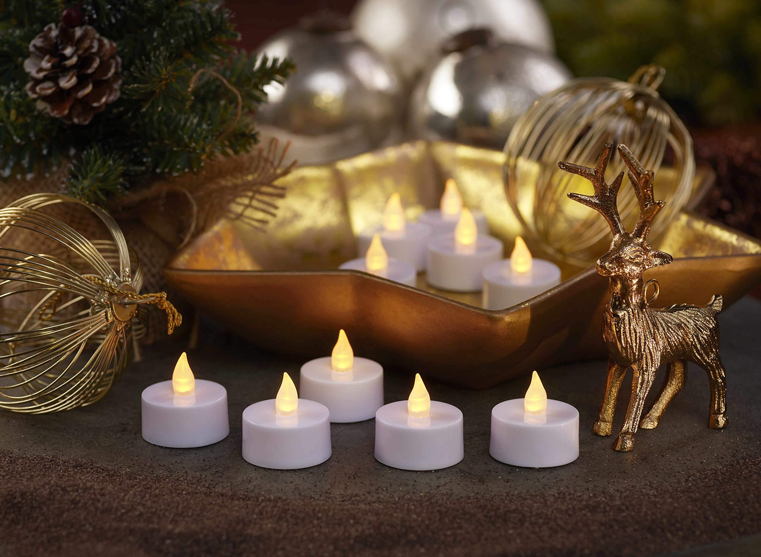Bonetti LED Teelichter warmweiß 10er-Set mit Timer