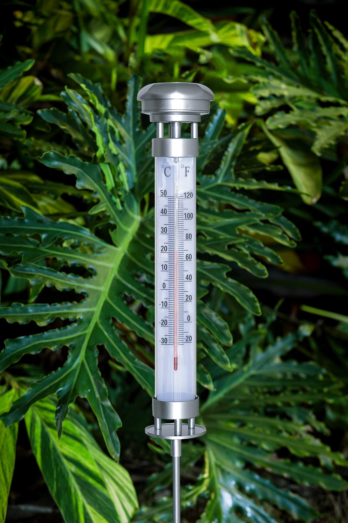 Bonetti Solar Lights Gartenthermometer Solar-LED 56,5 cm