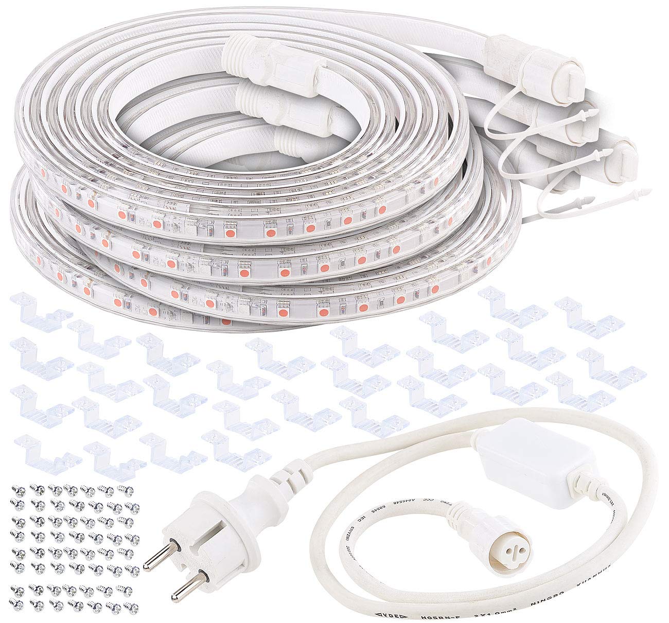 Lunartec Leuchtmittel LED-Pflanzenlampe Strip 12m rot-blau