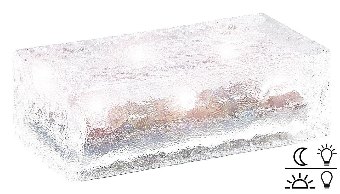 Lunartec Außenbeleuchtung Solar-Pflastersteine 4er-Set warmweiß