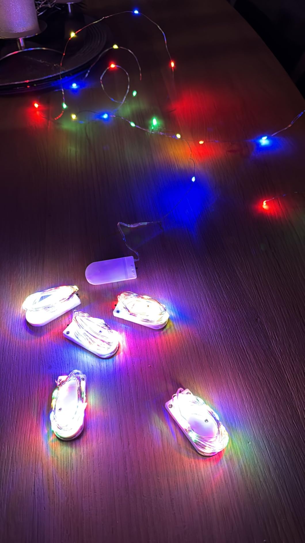 Bxroiu Lichterkette 6er Micro-LED Draht 2m warmweiß Batterie