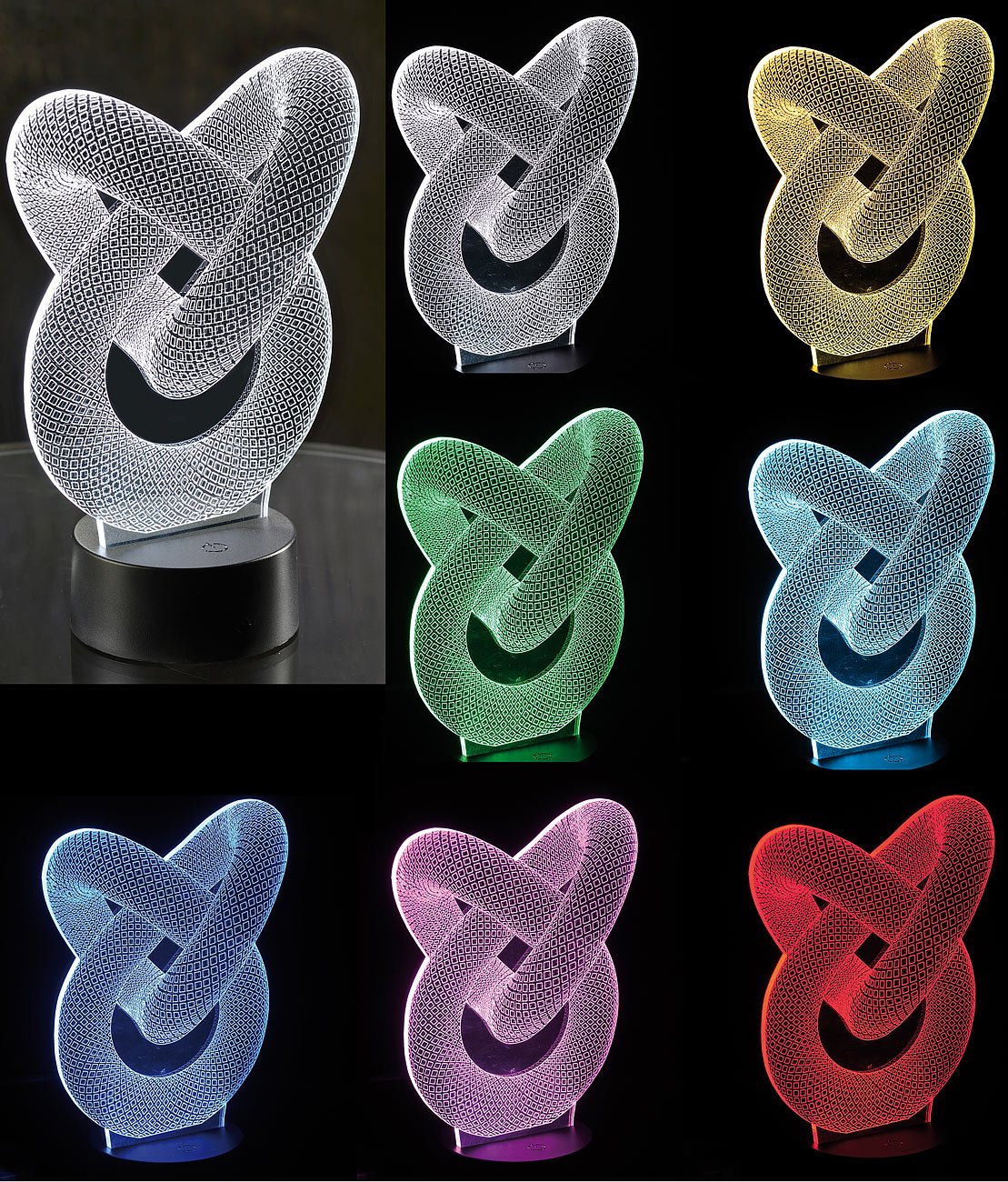 Lunartec Licht-Dekoration 3D LED Schleife 7-farbig