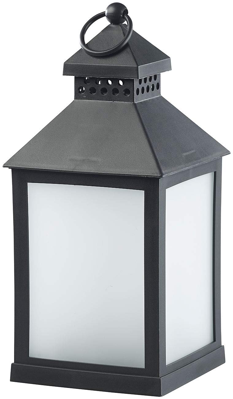 Lunartec Außenbeleuchtung LED-Laterne Timer schwarz 21 LEDs