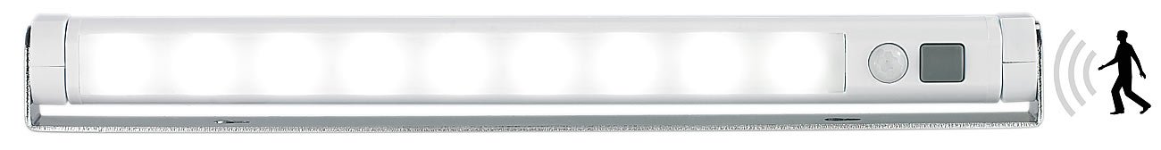 Lunartec Lichtleiste Batterie 4er-Set PIR tageslichtweiß