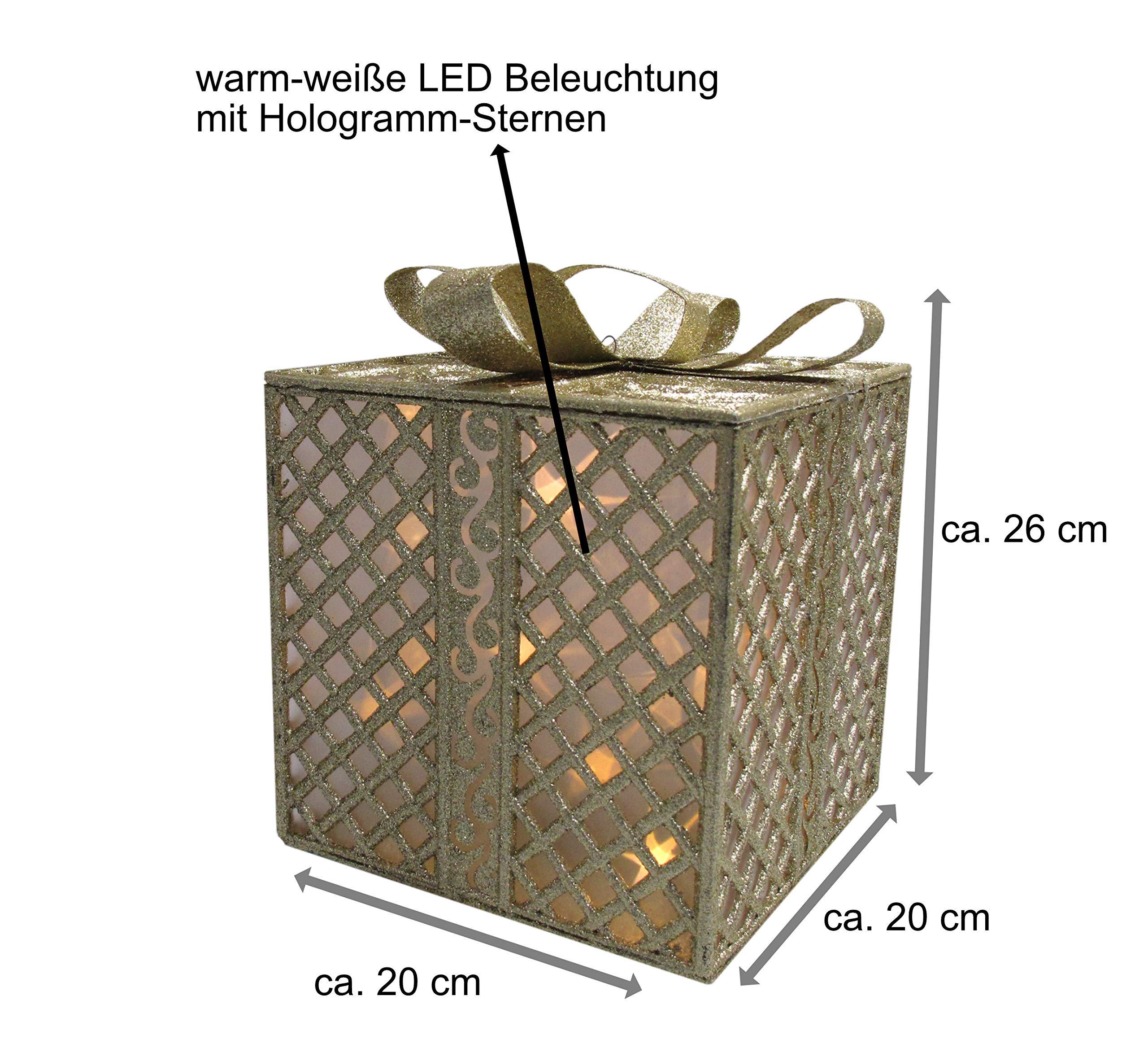 Bonetti Geschenk LED Dekoleuchte gold 25 LEDs Timer