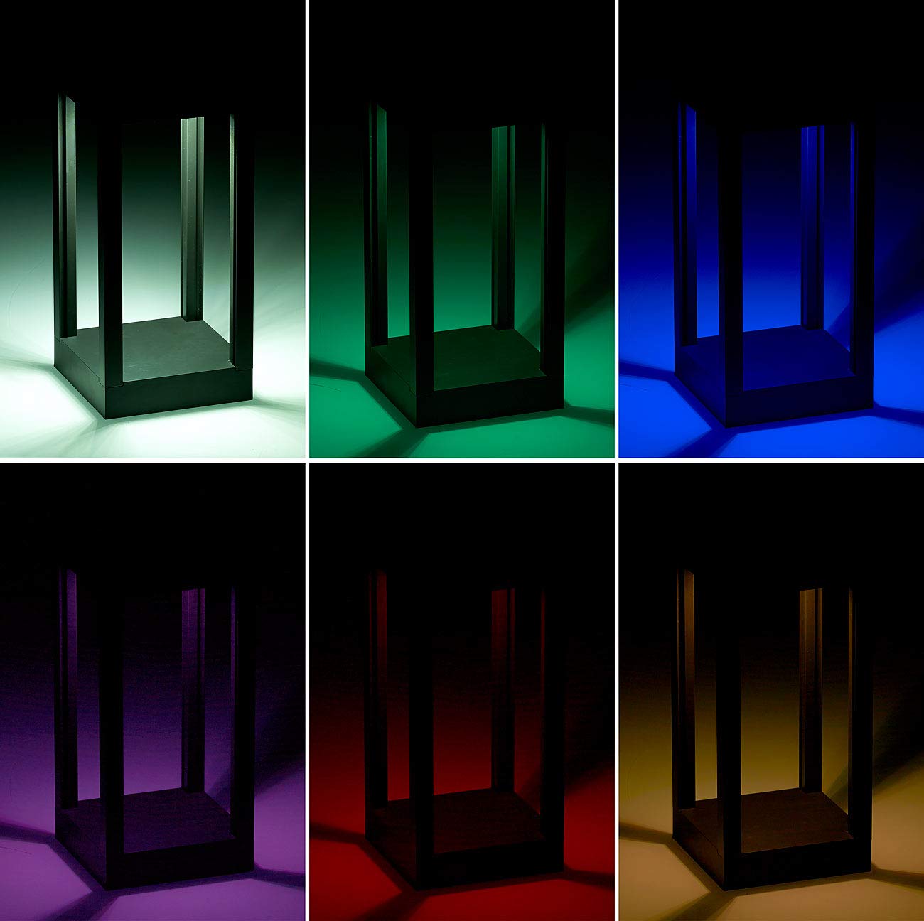 Lunartec Außenbeleuchtung Solar-Laterne RGB+W 80 lm mit Fernbedienung