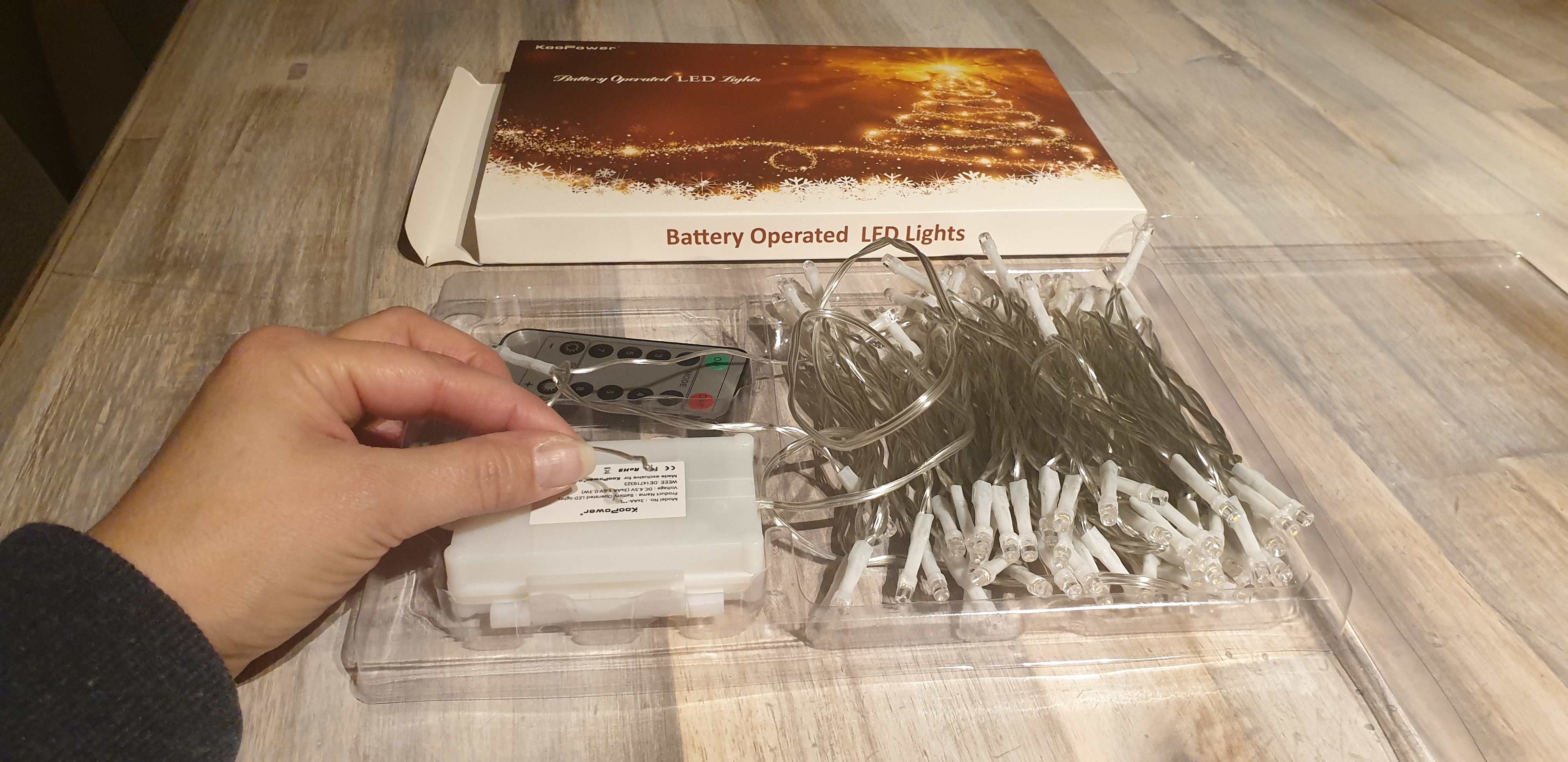 Koopower Battery Fairy Lights Lichterkette 11 m warmweiß