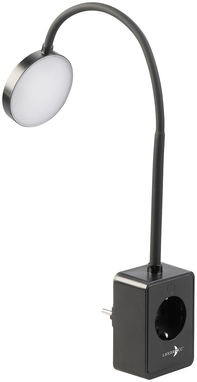 Lunartec Innenbeleuchtung Steckerleuchte 2er-Set schwarz mit USB