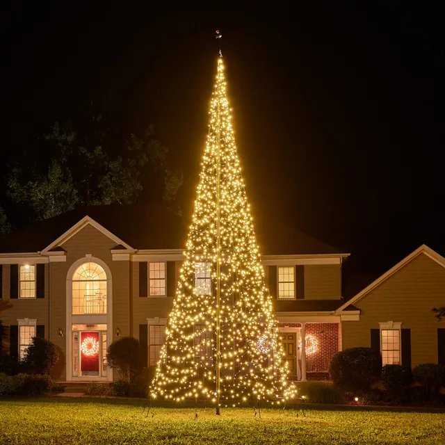 Fairybell Standard Fahnenmastbaum 6 m warmweiß 2000 LED
