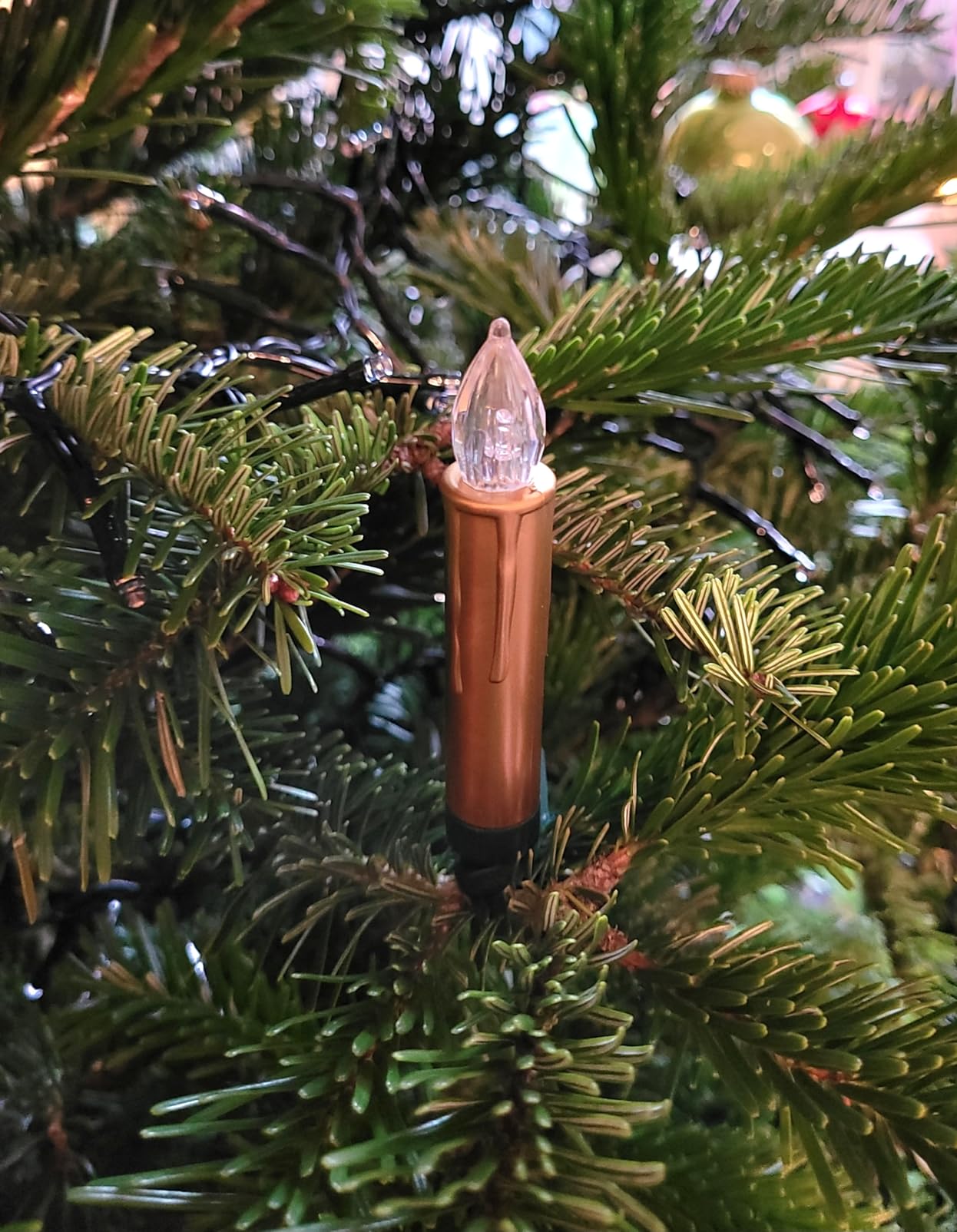 Lunartec Licht-Dekoration 20er LED-Christbaumkerzen gold mit Timer