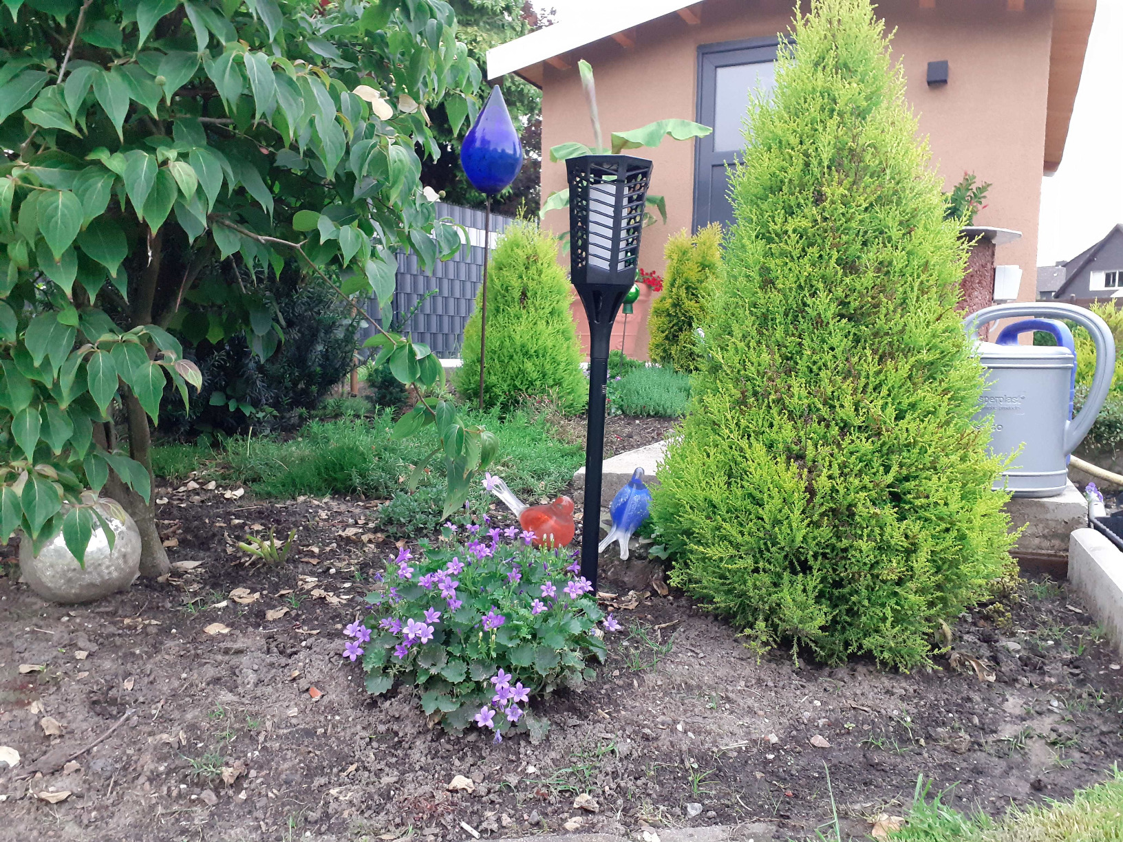 Lunartec LED-Gartenfackel Solar 2er-Set 78 cm Flammeneffekt
