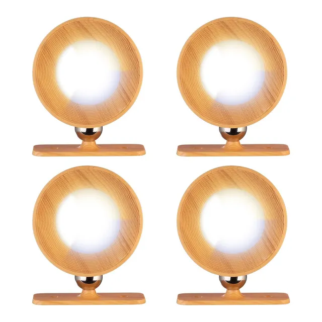 Lunartec Innenbeleuchtung LED-Wandlampe 4er-Set Pinie dimmbar