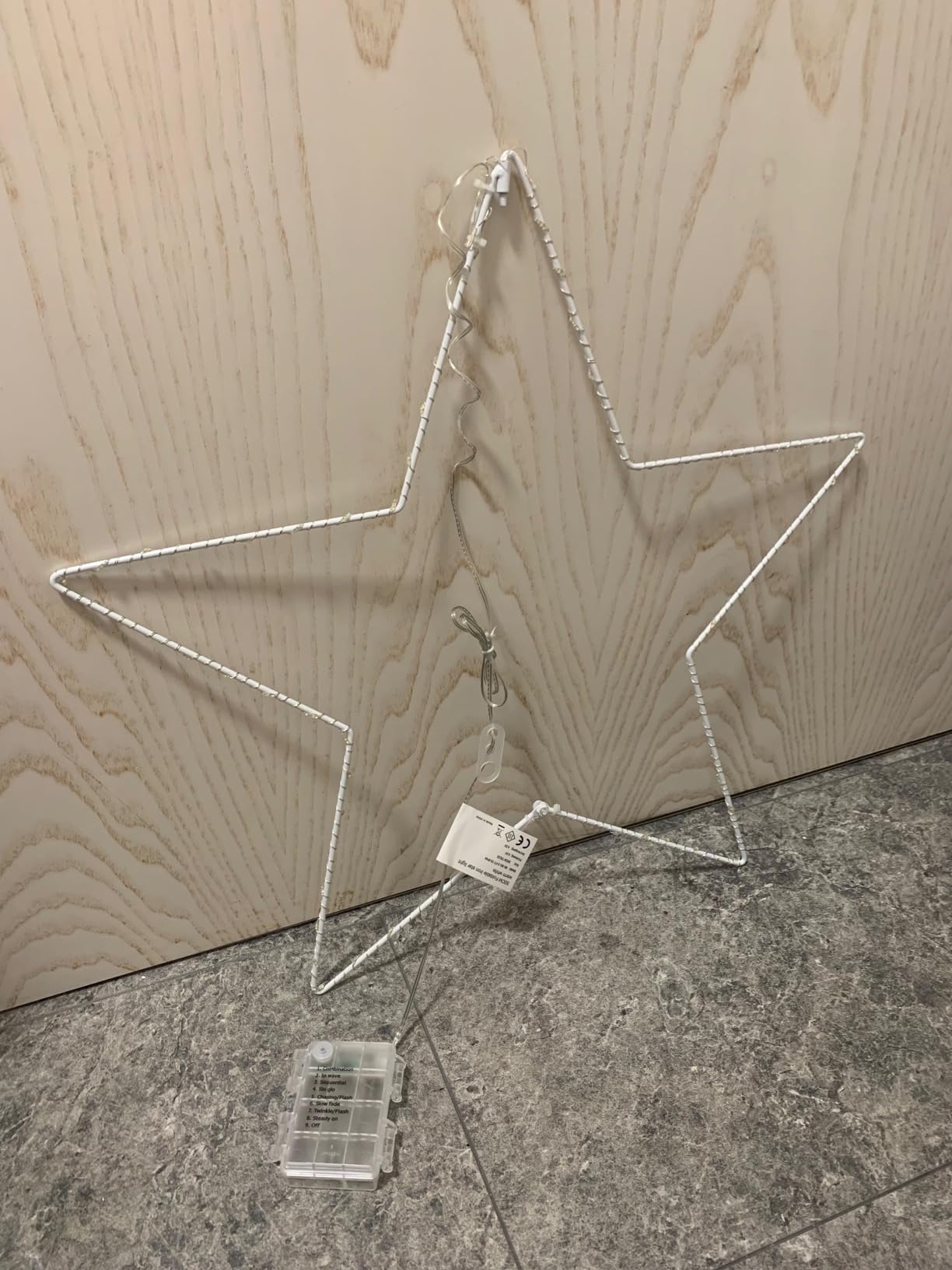 elktry Sterne Lichterkette 2x 50 cm warmweiß Batterie Timer