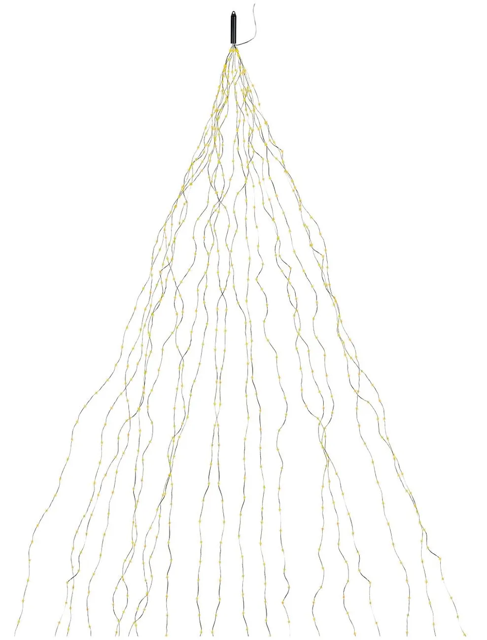 Lunartec Lichtervorhang Baum Christbaum Lichterkette 720 LEDs warmweiß
