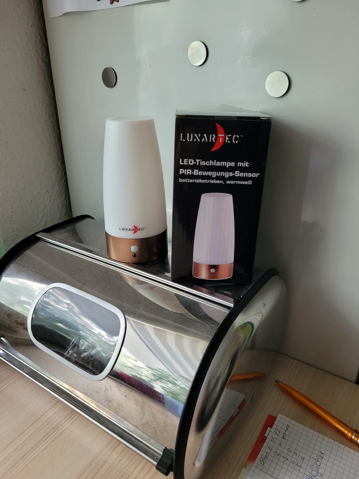 Lunartec LED-Tischlampen 2er-Set mit Bewegungsmelder warmweiß