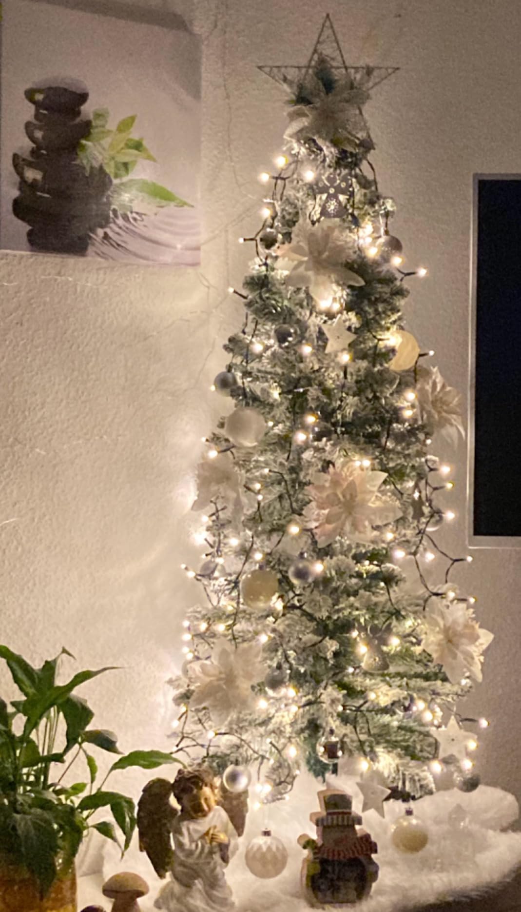 Lunartec Licht-Dekoration Christbaum-Überwurf 180 LEDs warmweiß IP44