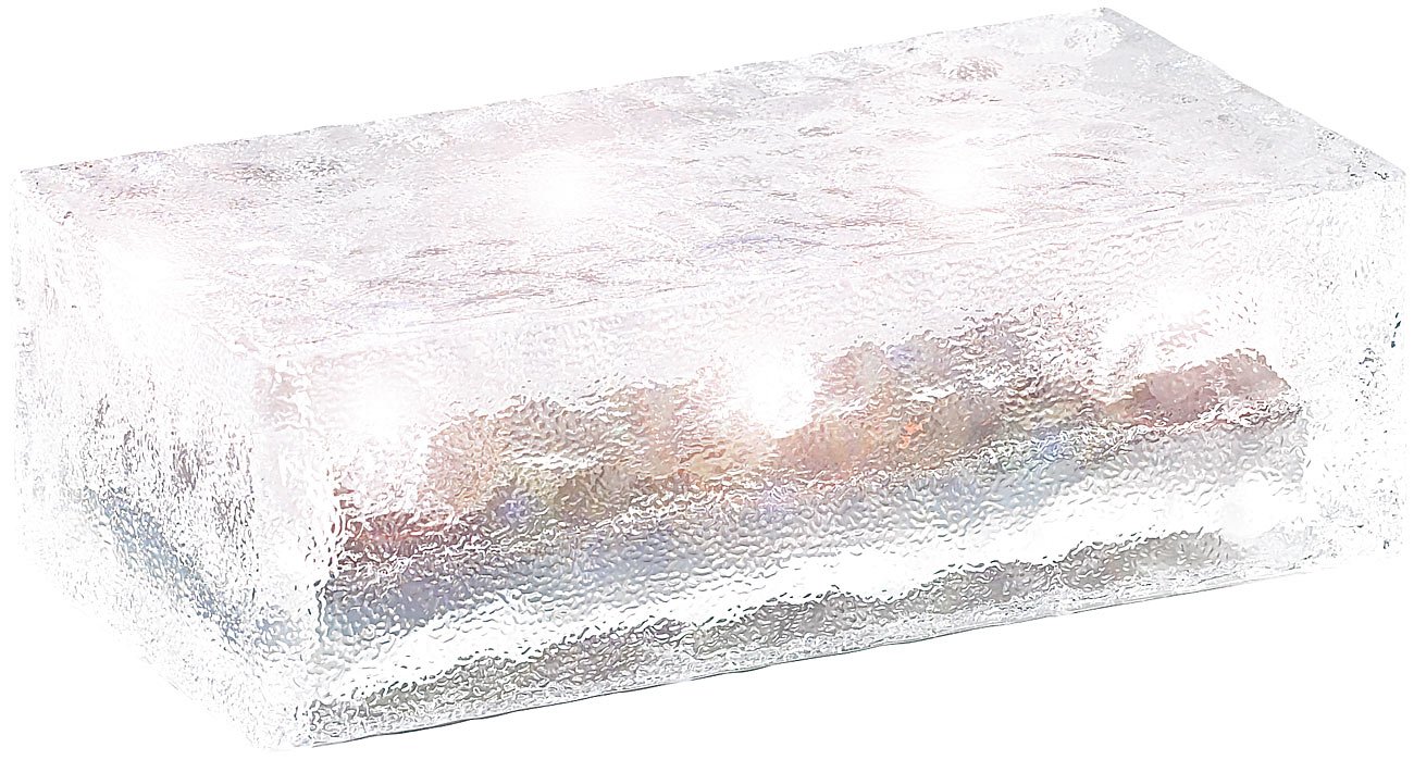 Lunartec Solar-Glasbaustein LED warmweiß 19,5 cm