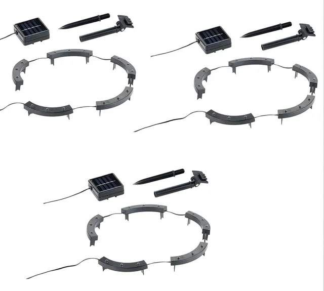 Lunartec Außenbeleuchtung Solar-Blumenlicht 15 LEDs 3er-Set