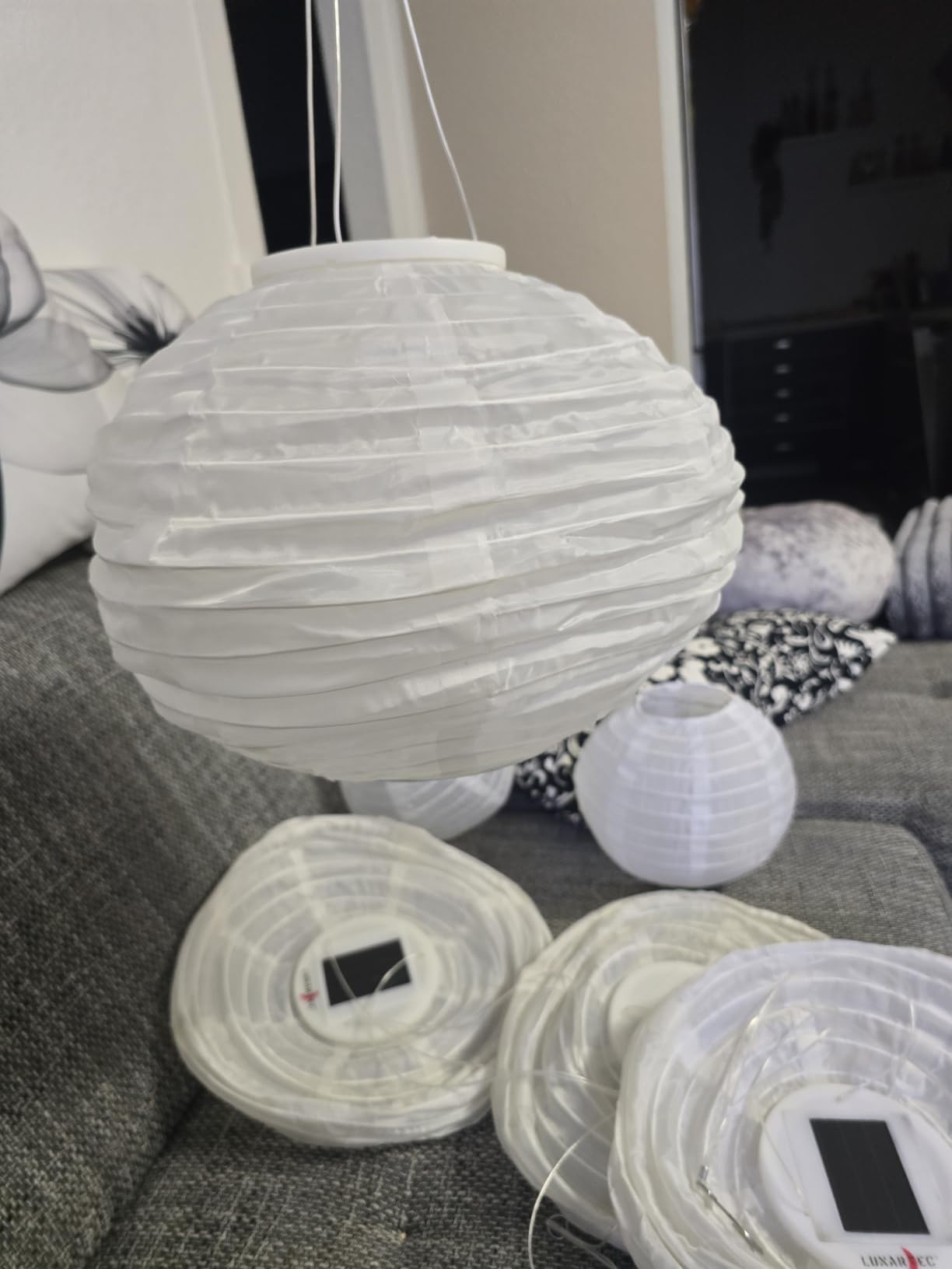 Lunartec Licht-Dekoration Solarlampion 2er-Set 30 cm