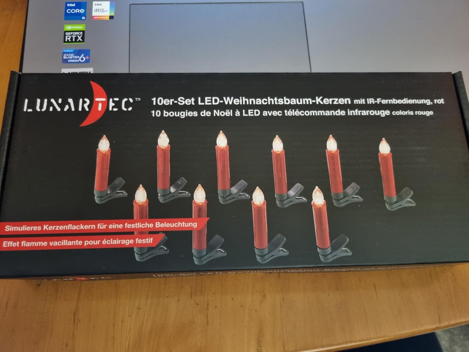 Lunartec Licht-Dekoration 20er LED-Weihnachtsbaumkerzen rot mit Fernbedienung