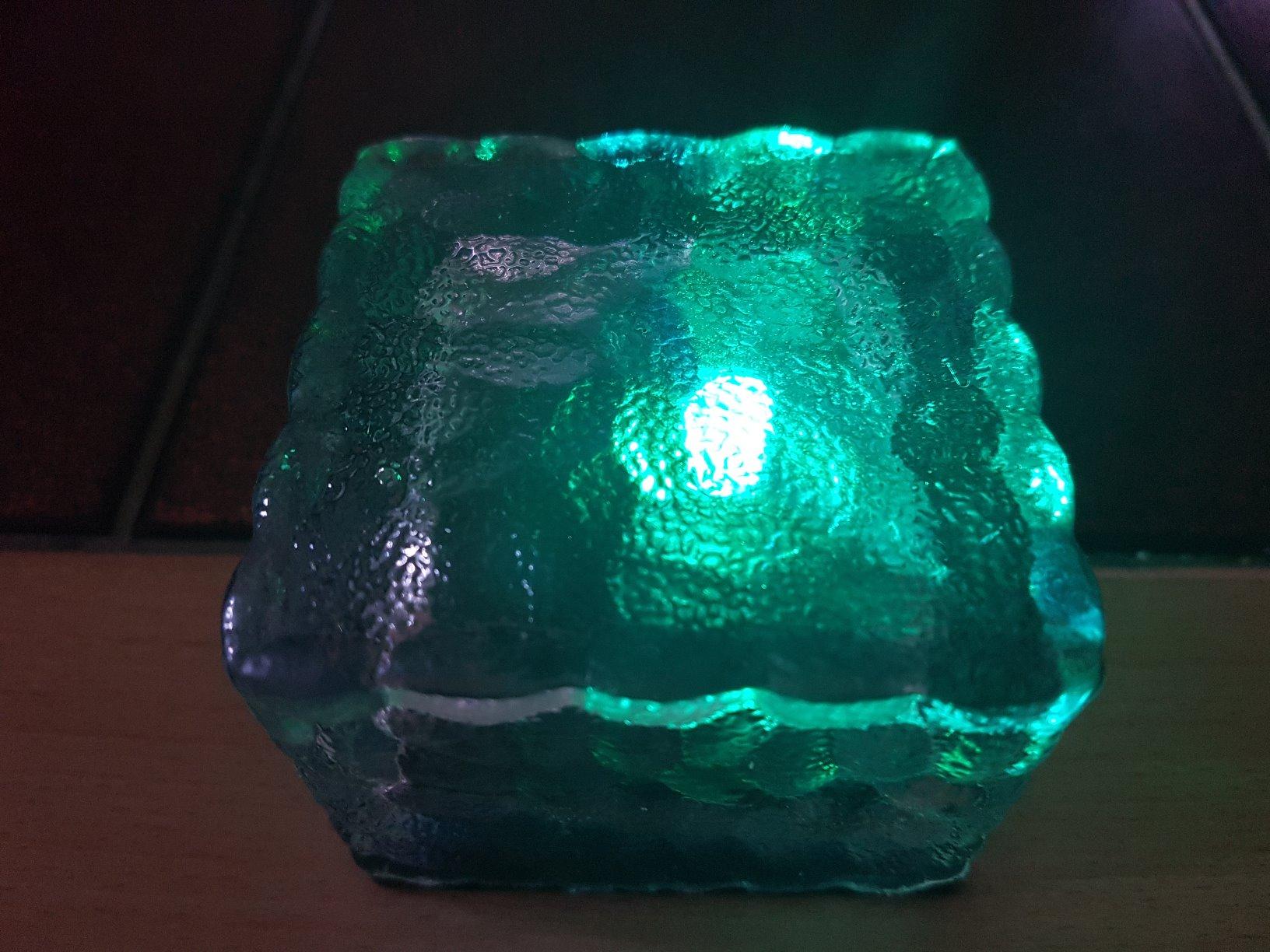 Lunartec Außenbeleuchtung Solar Glasbaustein RGB Leuchte IP44