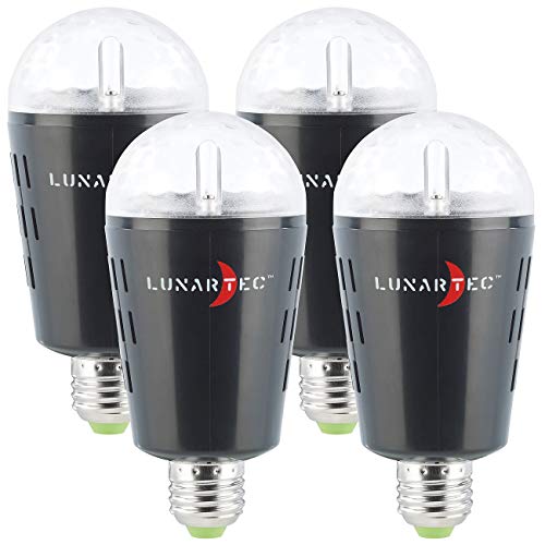 Lunartec Leuchtmittel Disco Glühbirne E27 4er-Set farbig