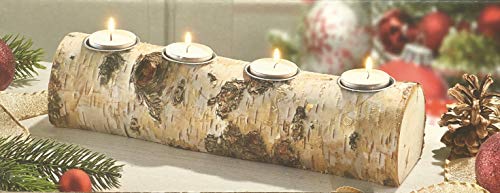 Bonetti Teelichthalter Modell 7 Holz 30 cm 4er Birke