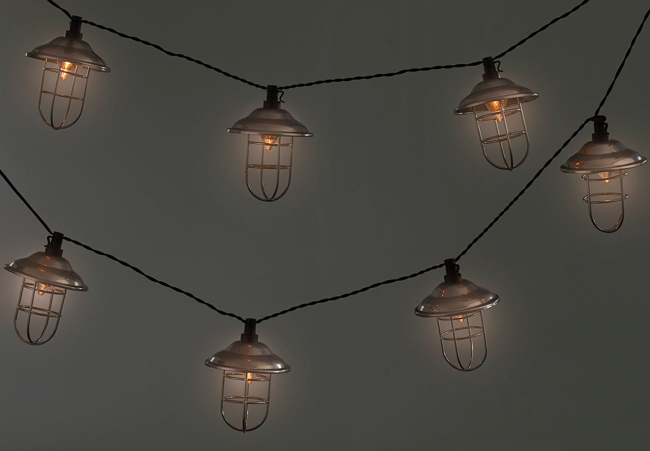 Lunartec Solar-Lichterkette 10 Laternen warmweiß 3,6 m
