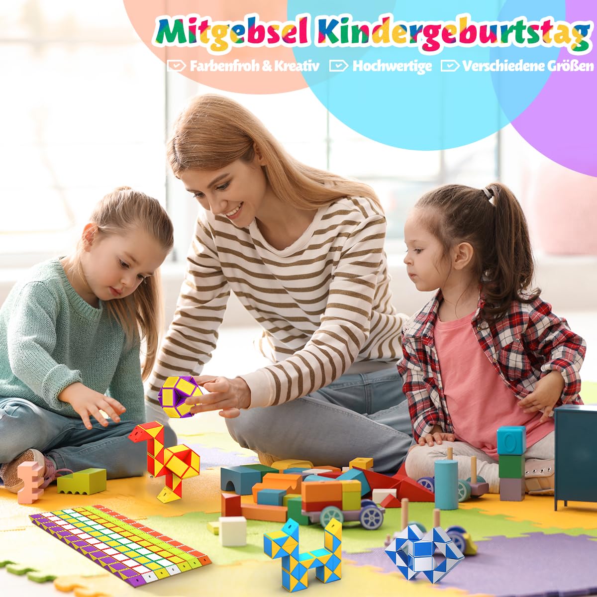 WEARXI Spielzeug Magische Schlangen 12er-Set mehrfarbig