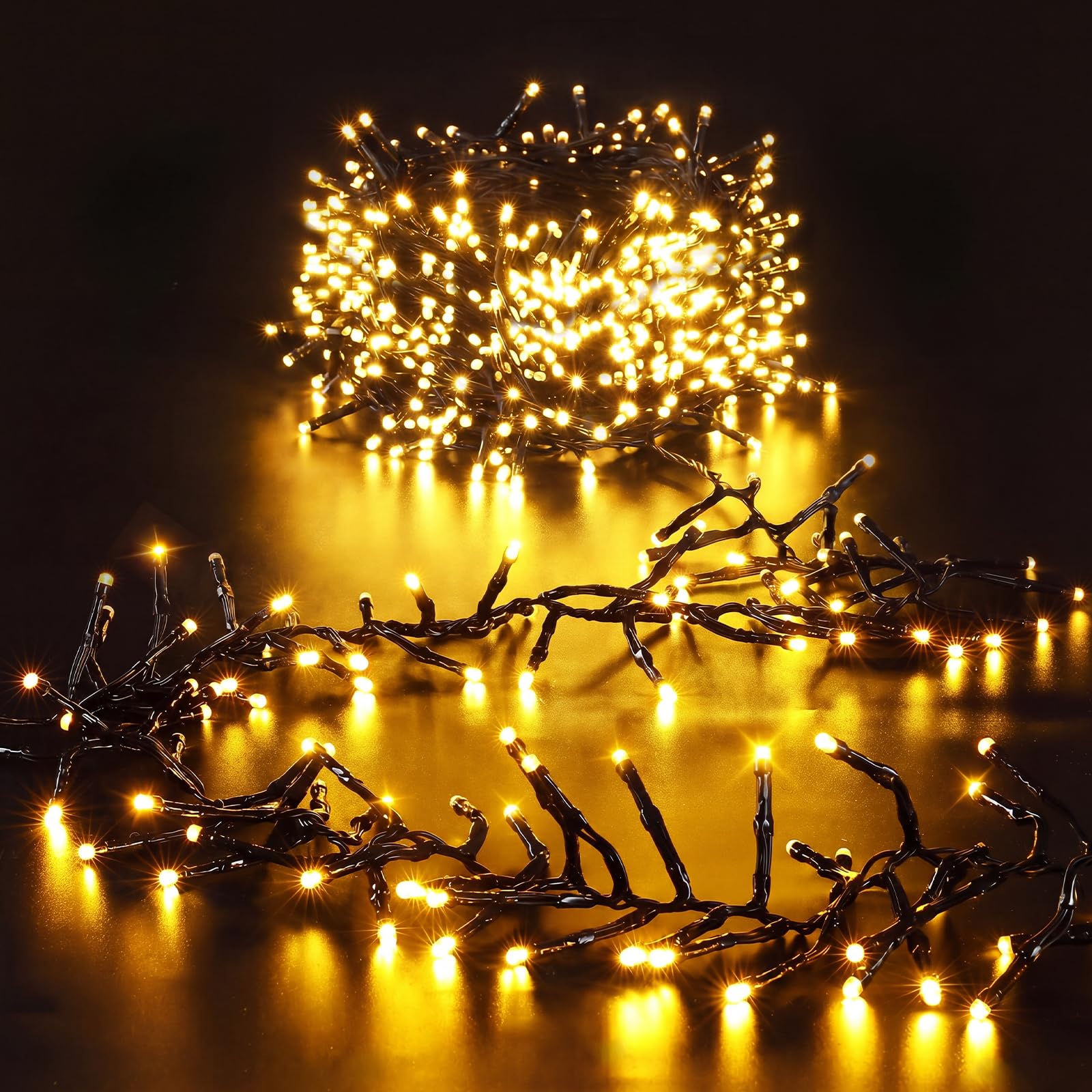 elktry Cluster Lichterkette 15m 1500 LEDs warmweiß