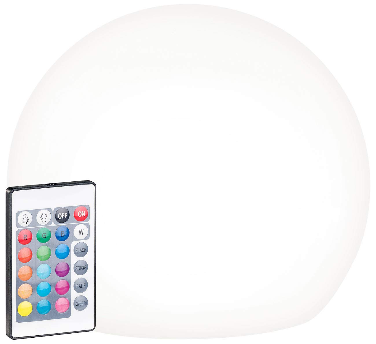 Lunartec Solarkugel Garten LED 20 cm RGBW mit Fernbedienung