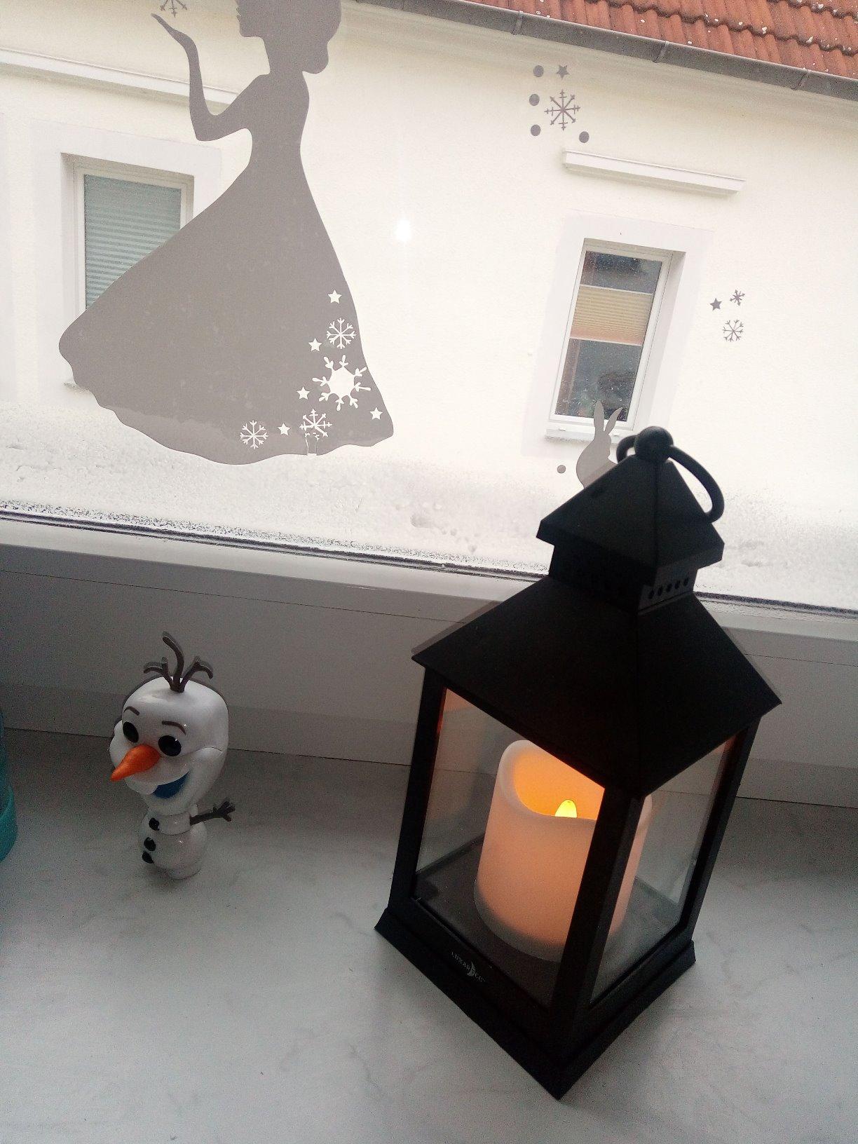Lunartec Licht-Dekoration Grablaterne LED mit Timer schwarz