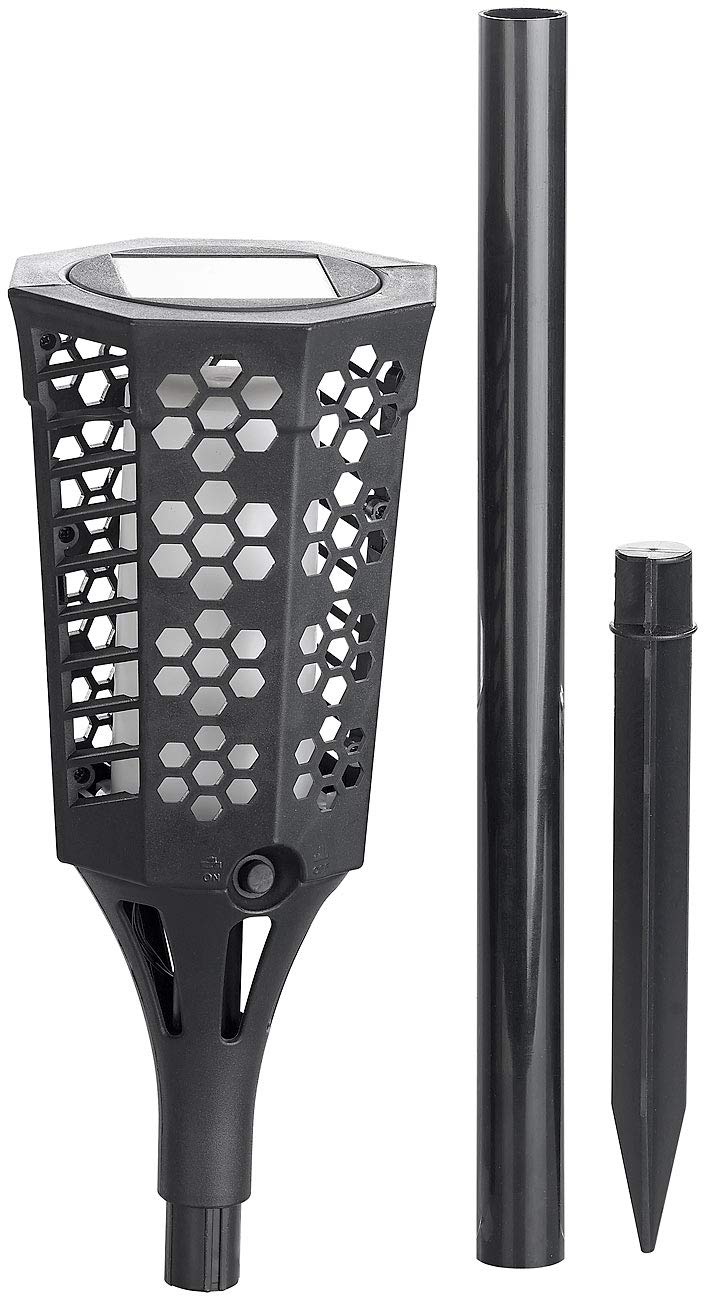Lunartec Außenbeleuchtung Solar-Gartenfackeln 8er-Set 78 cm