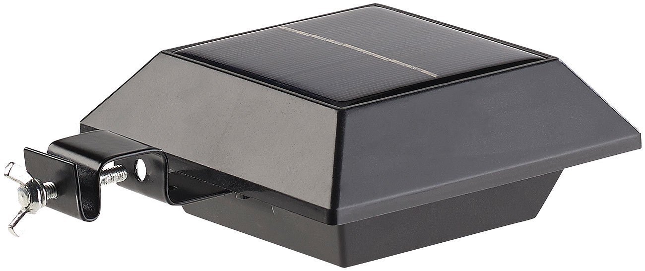 Lunartec Außenbeleuchtung Solar-Dachrinnenleuchte IP44 schwarz