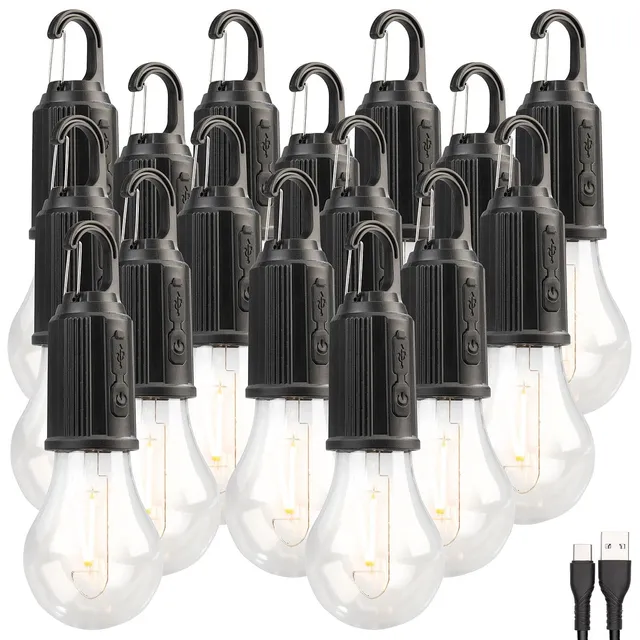 Lunartec Leuchtmittel LED-Akku-Glühbirne 16er-Set 120 Lumen USB