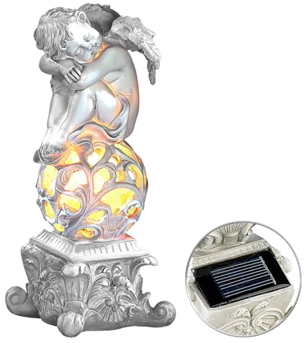 Lunartec Licht-Deko Engel Solar-LED 25cm Polyresin