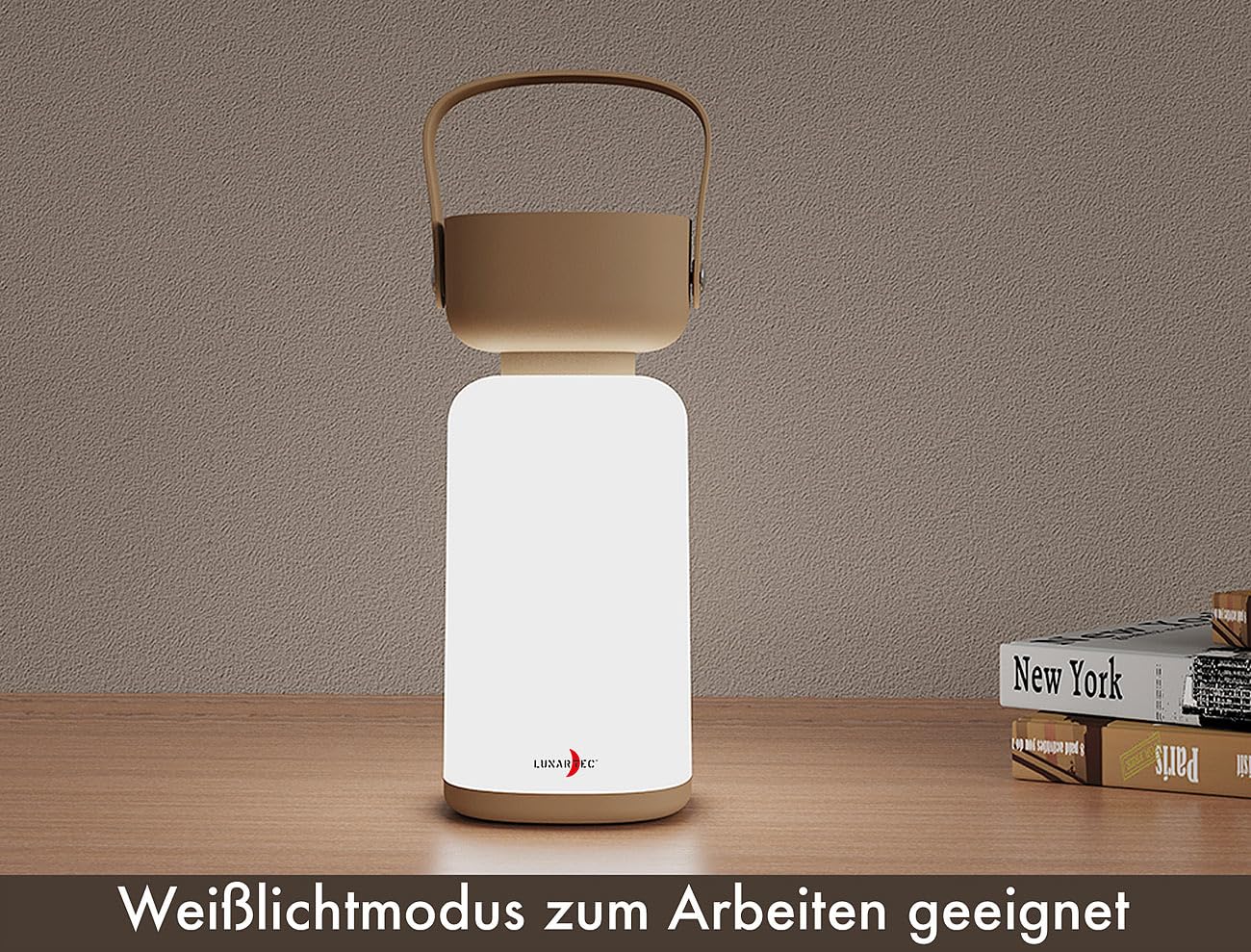 Lunartec Taschenlampen LED-Laterne braun dimmbar IP44