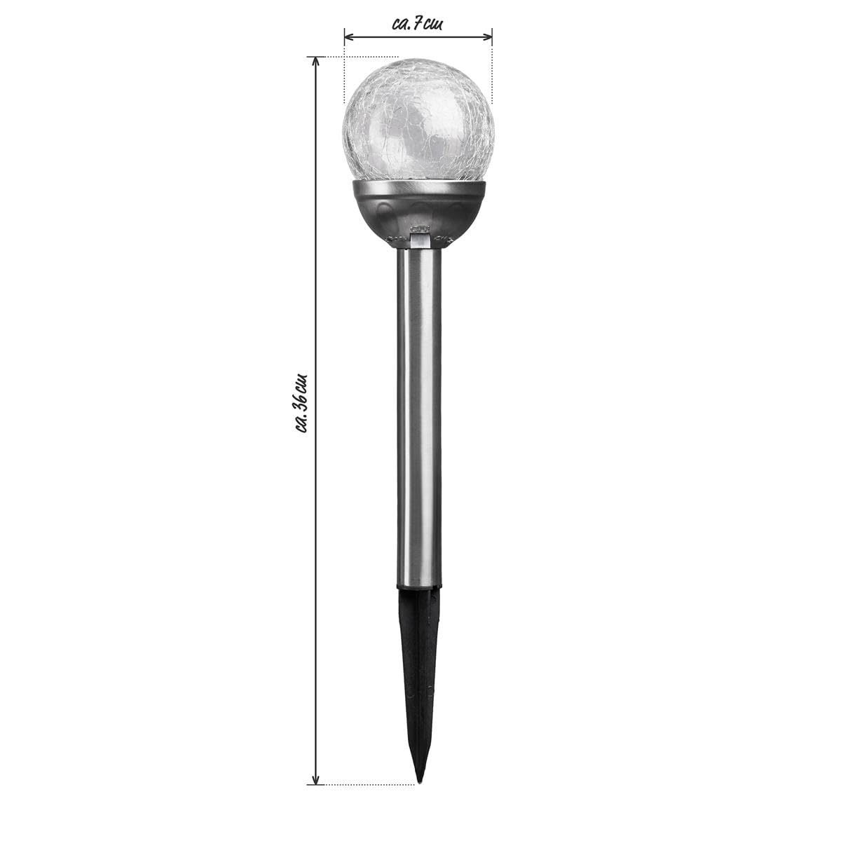 Bonetti Solar Lights Solarlampen 4er-Set RGBW Edelstahl